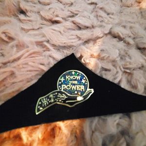 Know your power crystal ball cosmic enamel pin